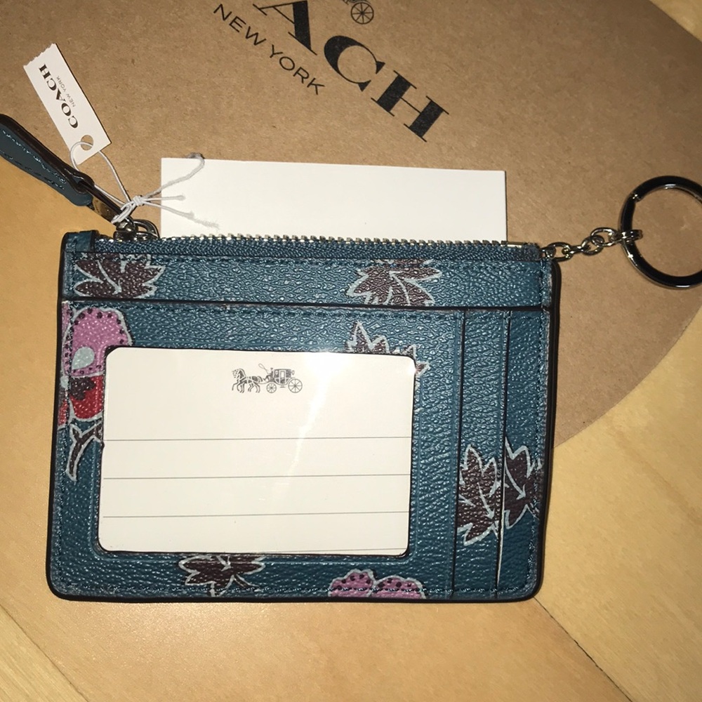 COACH ID credit card/coin wallet with key ring - Picture 4 of 4
